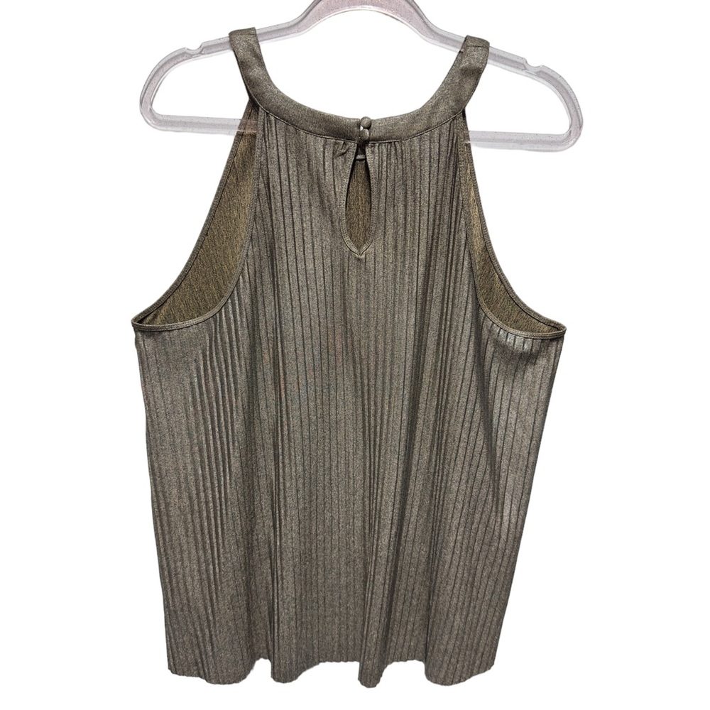 Torrid Pleated Bronze Halter Tank Top - Picture 6 of 10